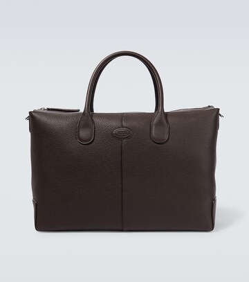 tod's di leather tote bag in brown