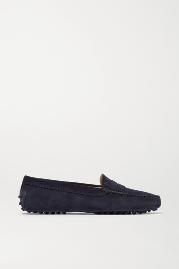 tod's - gommino suede loafers - blue