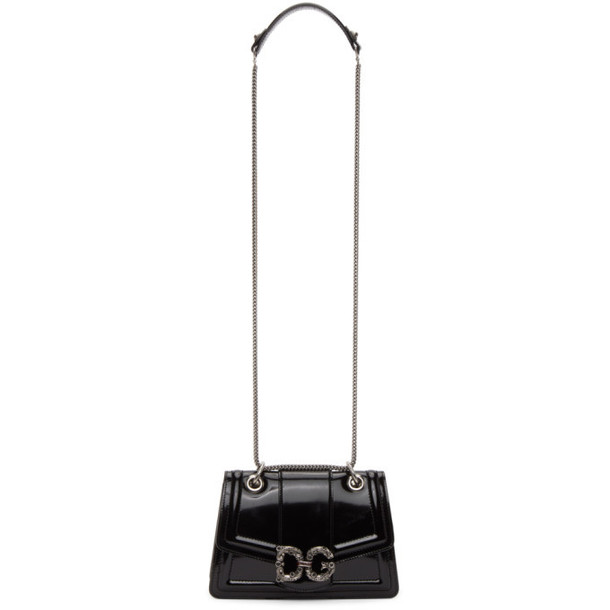 Dolce and Gabbana Black Patent DG Amore Bag