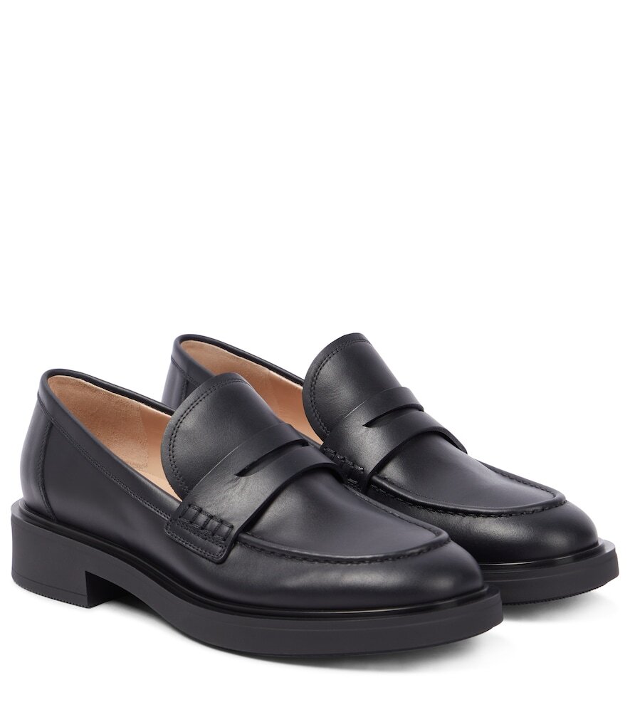 Gianvito Rossi Harris leather loafers in black