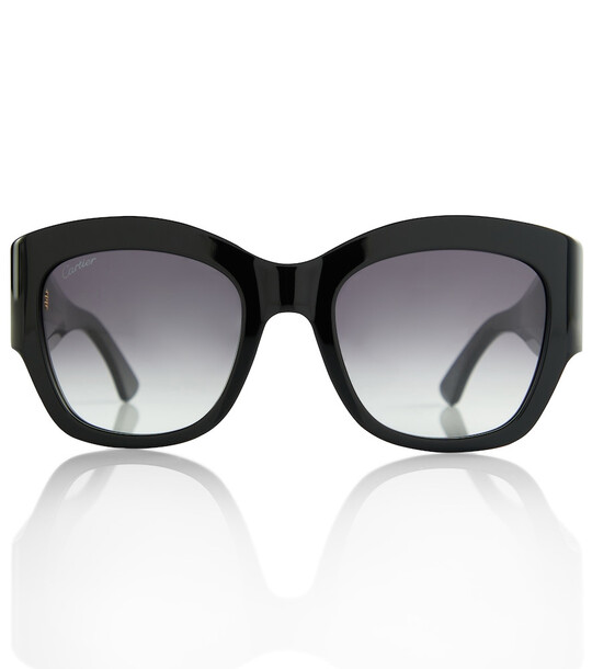 Cartier Eyewear Collection Oversized sunglasses in black