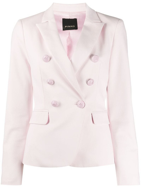 Pinko double-breasted fitted blazer in pink