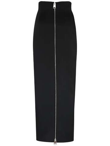 khaite ruddy zipped long skirt in black