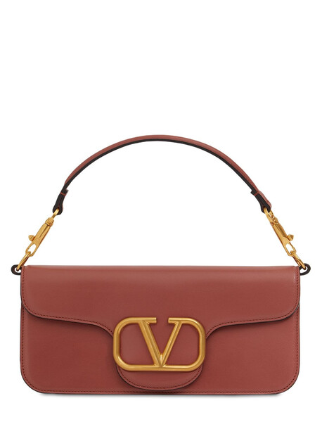 VALENTINO GARAVANI V Logo Leather Baguette Shoulder Bag