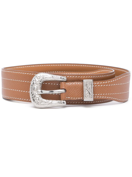 Hermès 1998 pre-owned embossed buckle belt - Brown
