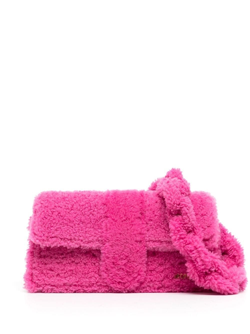 Jacquemus Le Bambidou shearling mini bag - Pink