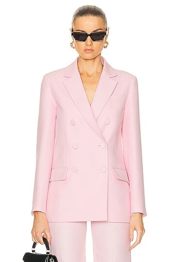 valentino regular fit jacket in pink