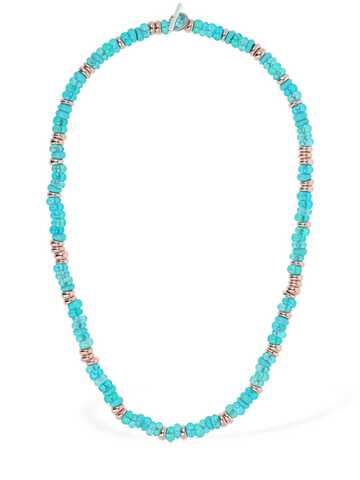 DODO Recycled Plastic Rondelle Necklace in azure