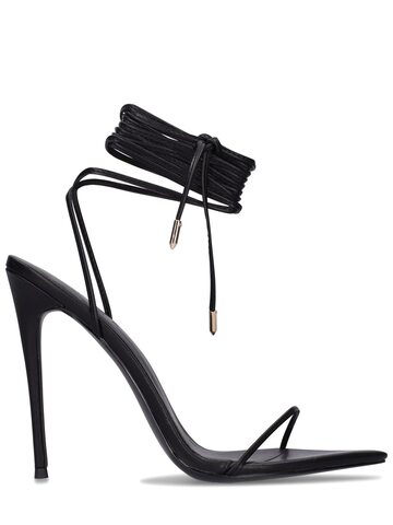 FEMME LA 110mm Luce Minimale Lace-up Sandals in black