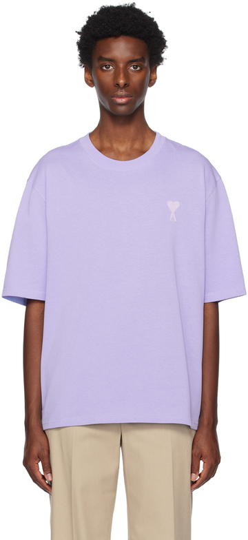 ami paris ssense exclusive purple ami de cœur t-shirt in violet