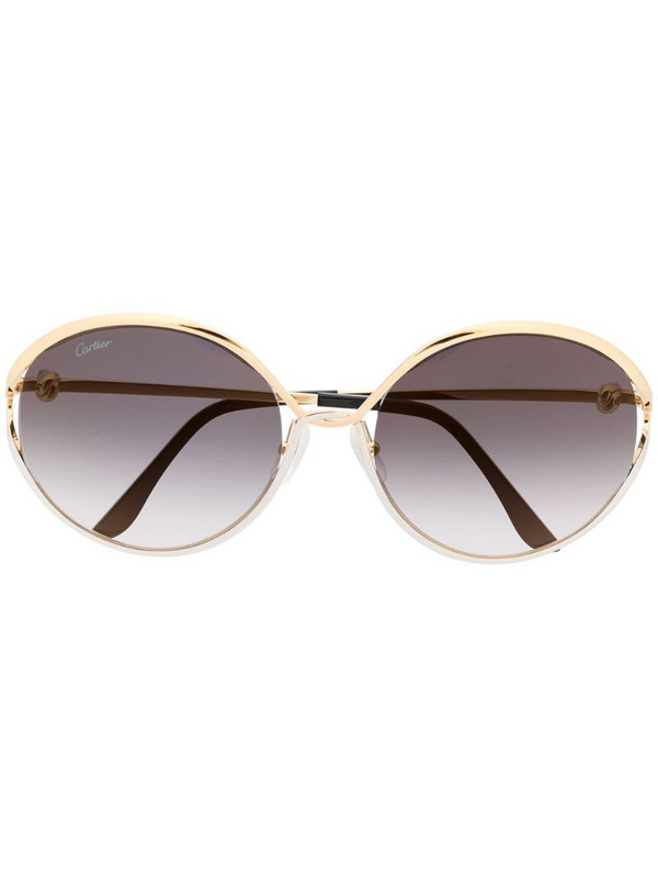 Cartier Eyewear CT0226S round-frame sunglasses in gold