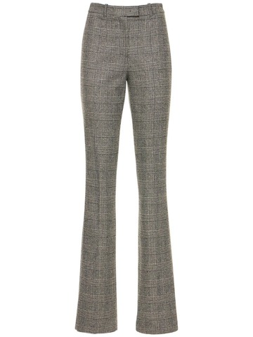 MICHAEL KORS COLLECTION Yasmeen Wool Glenplaid Flannel Trousers