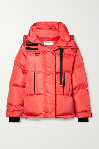 Shoreditch Ski Club - Willow Hooded Quilted Padded Recycled Shell Jacket - Orange