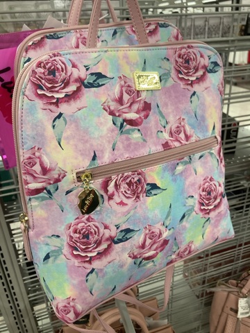 bag,pink,flowers,backpack,big bag