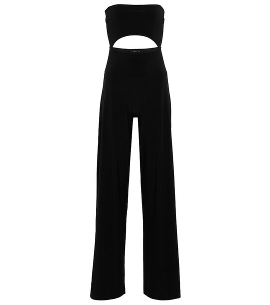 Norma Kamali Strapless cutout jumpsuit in black