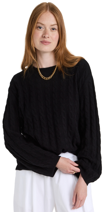 Sablyn Carey Cashmere Sweater in black