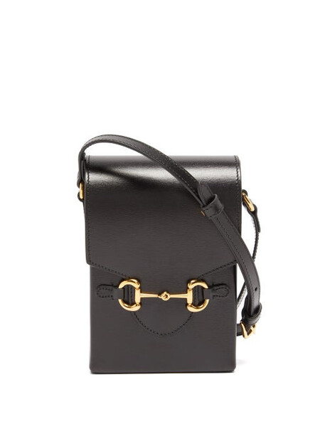 Gucci - 1955 Horsebit Mini Leather Cross-body Bag - Womens - Black