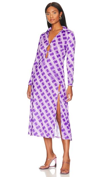 song of style nevaeh midi dress in purple