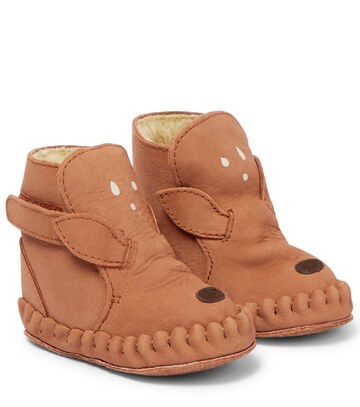 Donsje Baby Kapi leather booties in brown