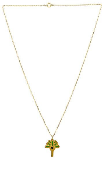 mercedes salazar palmera necklace in metallic gold