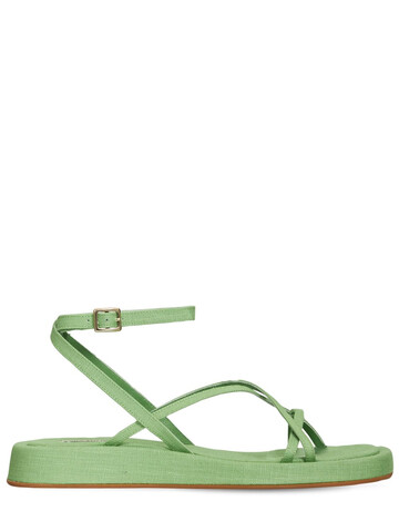 GIA X RHW 40mm Rosie 16 Canvas Sandals in green