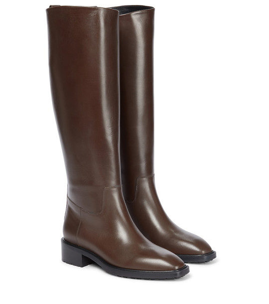 aeydÄ Tammy leather boots in brown