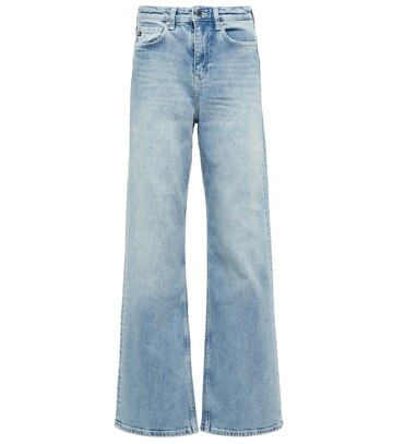 ag jeans new alexxis high-rise flared jeans in blue