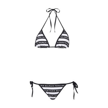 Balmain Paris triangle bikini in white