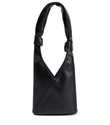 mm6 maison margiela knotted tote bag in black
