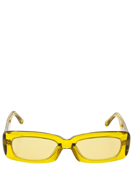 THE ATTICO Mini Marfa Squared Acetate Sunglasses in mustard