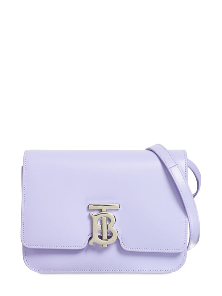 BURBERRY Small Tb Grain Leather Shoulder Bag in violet