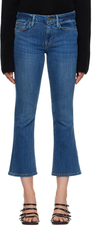 frame blue 'le crop mini boot' jeans