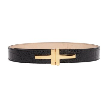 Tom Ford Double T belt in black
