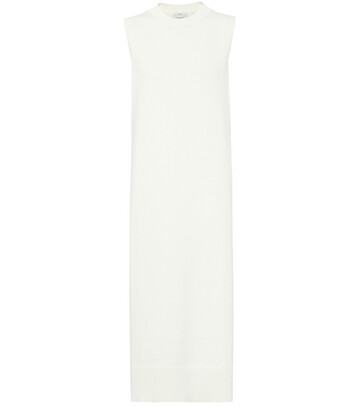 Co Cotton-blend midi dress in white