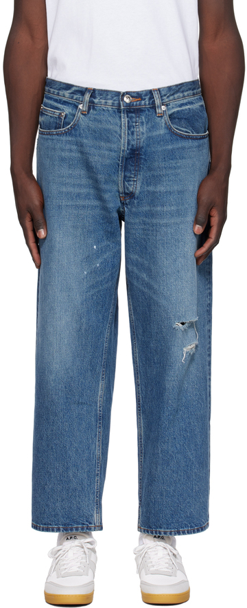 a.p.c. a.p.c. blue jw anderson edition ulysse jeans in indigo