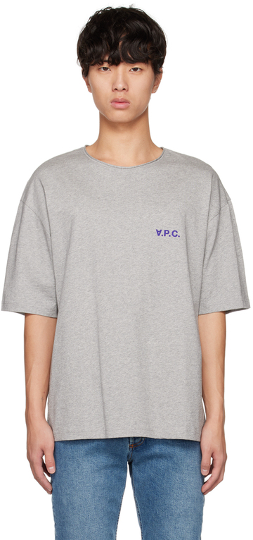 a.p.c. a.p.c. gray jeremy t-shirt