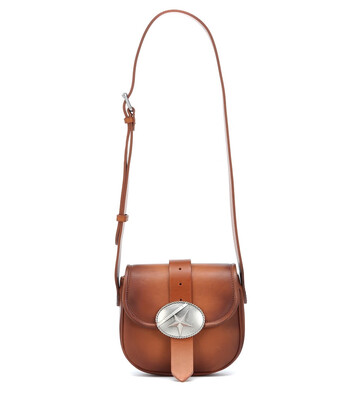 golden goose rodeo small leather crossbody in brown
