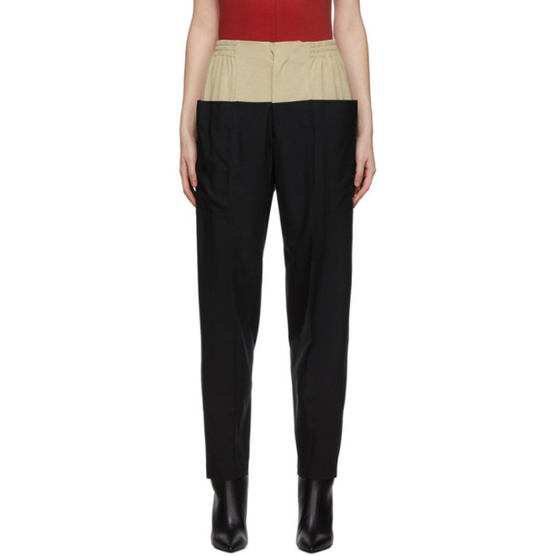 Vejas Beige and Black Dipped Waist Trousers