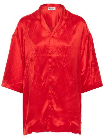 BALENCIAGA Fluid Silk Shirt in red