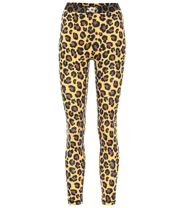 Adam Selman Sport Bonded leopard-print leggings in brown