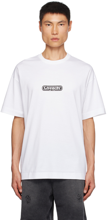 givenchy white printed t-shirt