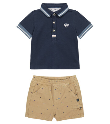 Tartine et Chocolat Baby cotton polo shirt and shorts set