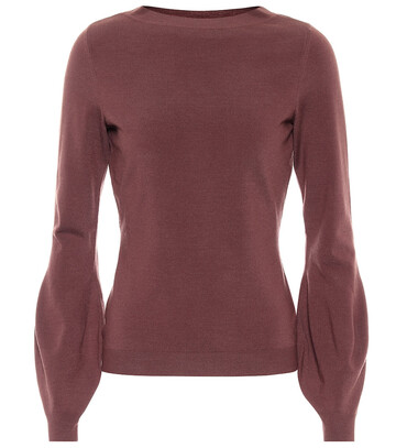 Alaïa Wool-blend sweater in brown