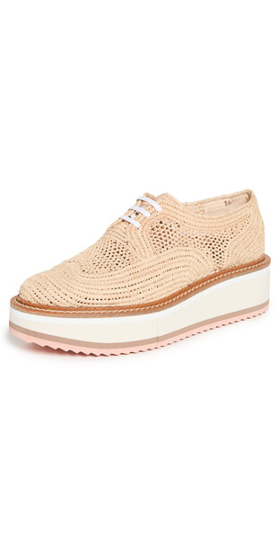 Clergerie Lace Up Oxfords in natural