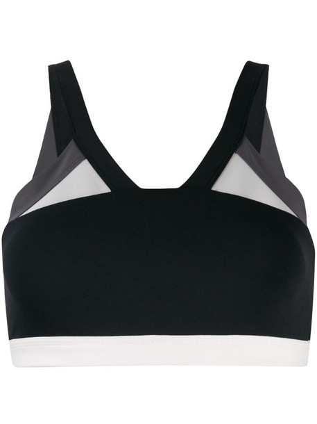 Perfect Moment mesh-trimmed sports bra in black