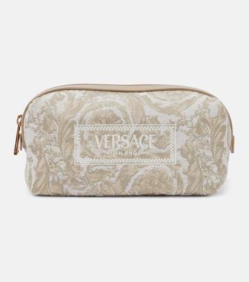versace barocco jaquard pouch in beige