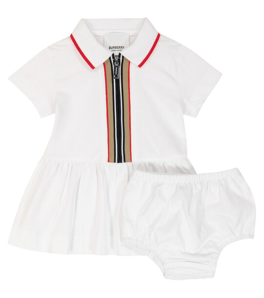 Burberry Kids Baby dress and bloomers set in white