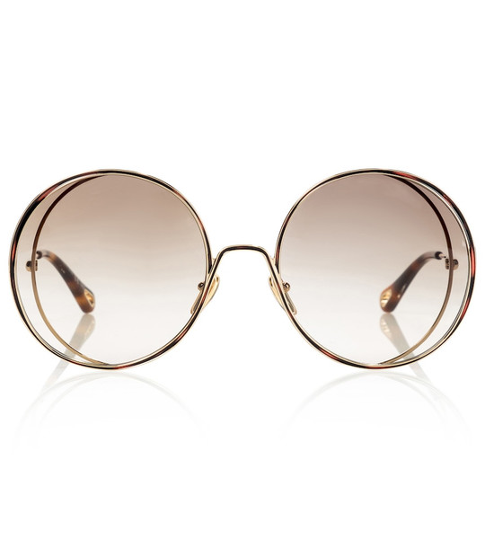 ChloÃ© Hanah oversized round sunglasses in gold