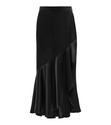 Polo Ralph Lauren Satin maxi skirt in black