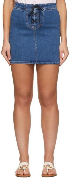 See by Chloé See by Chloé Blue Denim Miniskirt in navy